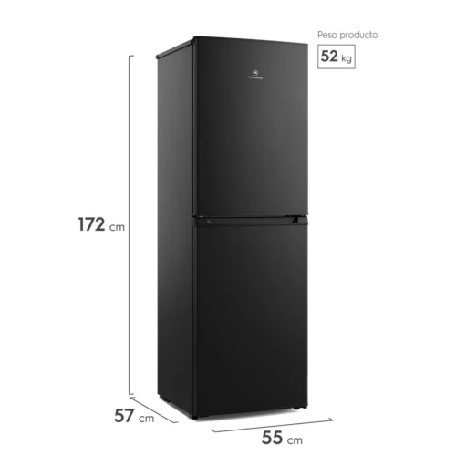HELADERA MARCA MADEMSA DE 300 LITROS COLOR NEGRO.-