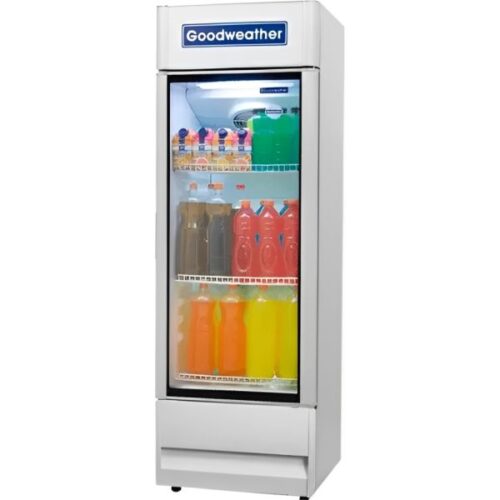 EXHIVIDORA MARCA GOODWEATHER DE 350 LTS (FRÍO HÚMEDO) COLOR BLANCO.-