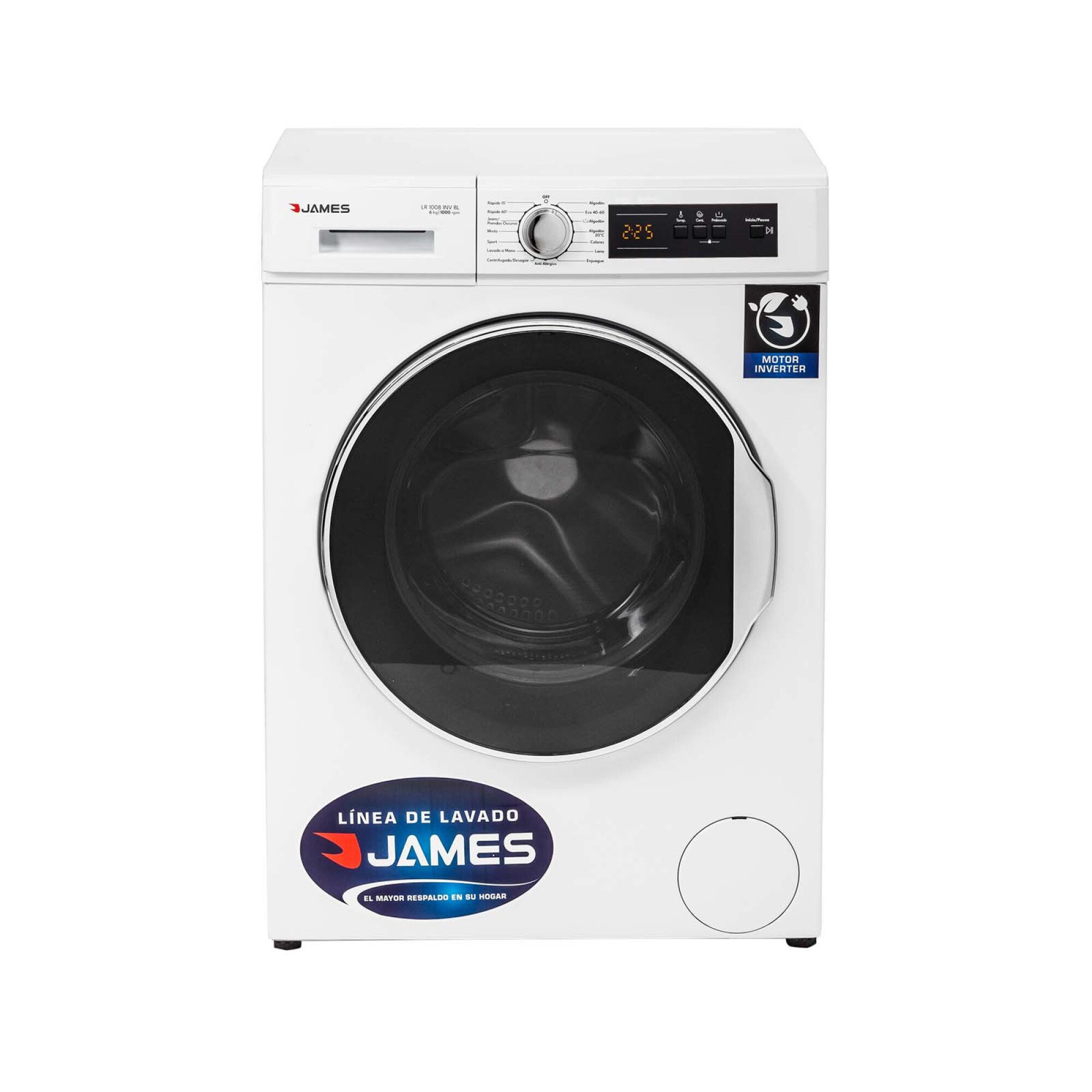 LAVARROPAS AUTOMÁTICO MARCA JAMES DE 6 KILOS CARGA FRONTAL.-